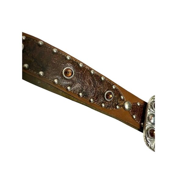 Leatherock Metal Stud Layered Detail Belt Women's Sz. XL - Picture 3 of 8